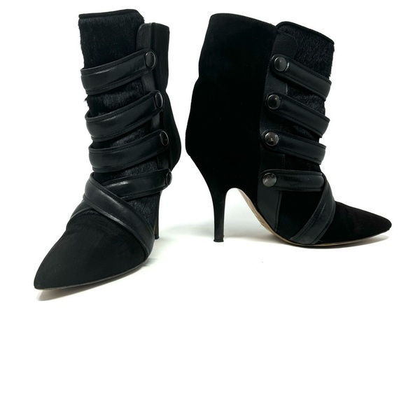 Isabel Marant Taylor Buckle Boots – Black Suede & Leather, Size 7 | 37 - Picture 4 of 13